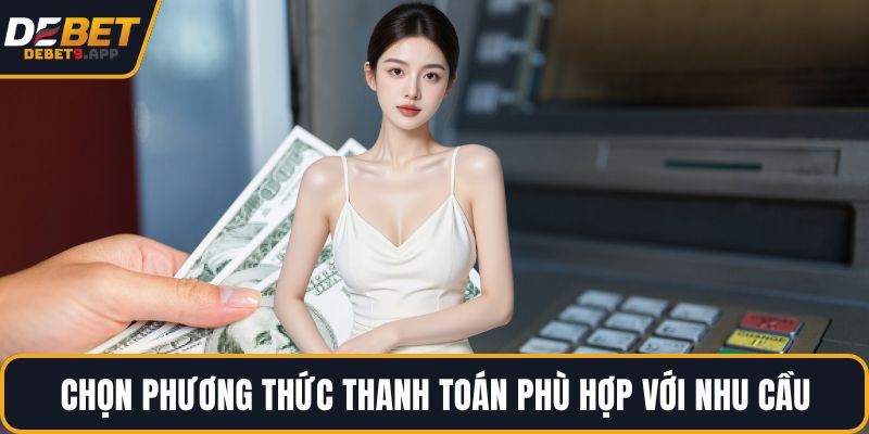 Chọn phương thức thanh toán phù hợp với nhu cầu